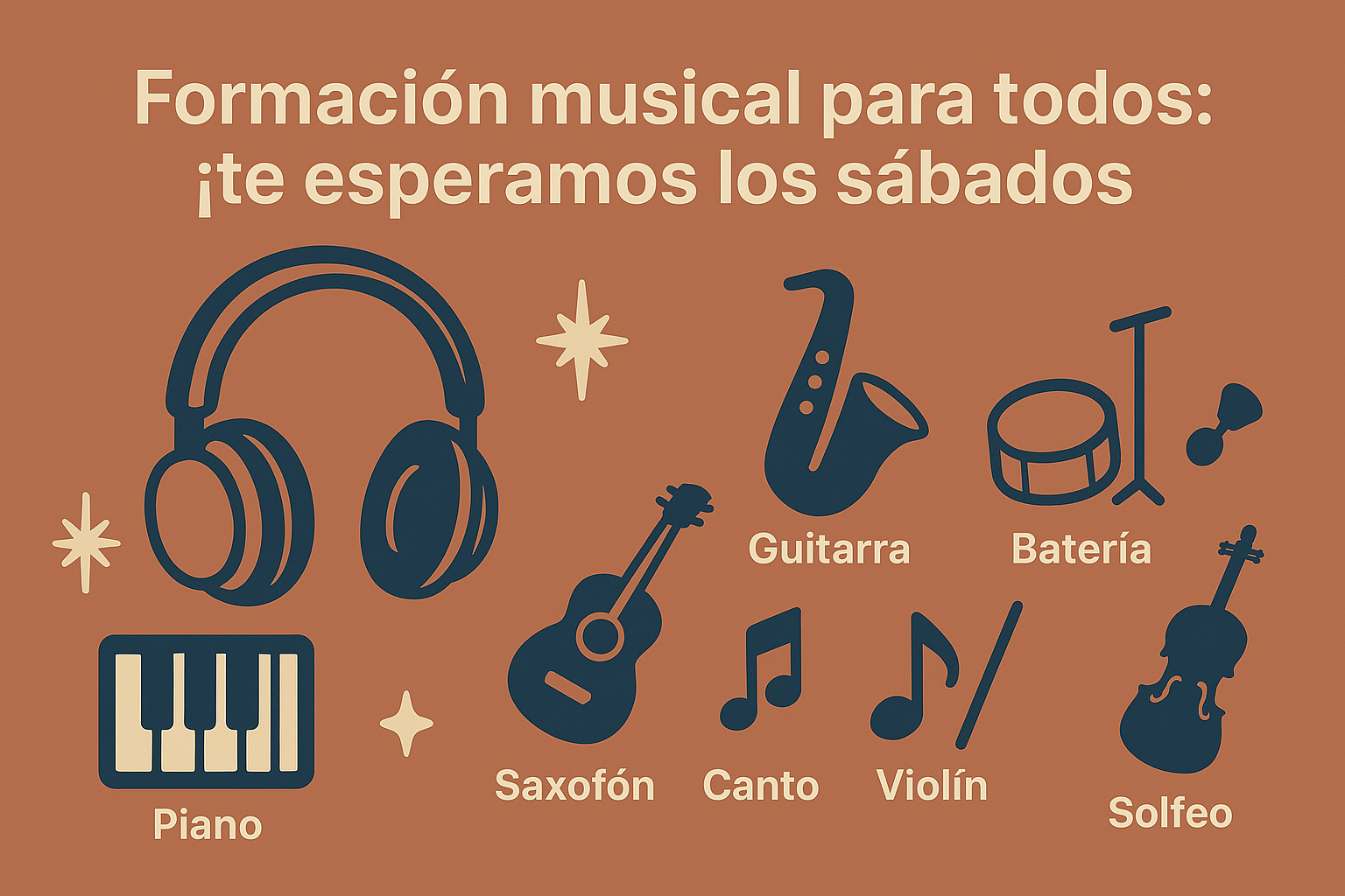 🎶 Formación musical para todos: ¡te esperamos los sábados!